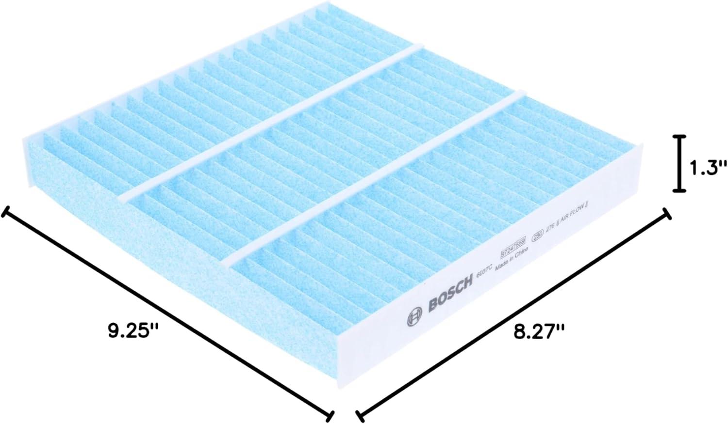 imageBOSCH 6037C HEPA Cabin Air Filter  Compatible with Select Acura RDX Honda Accord Civic Clarity CRV CRZ Fit HRV Insight Odyssey83 x 93 x 13