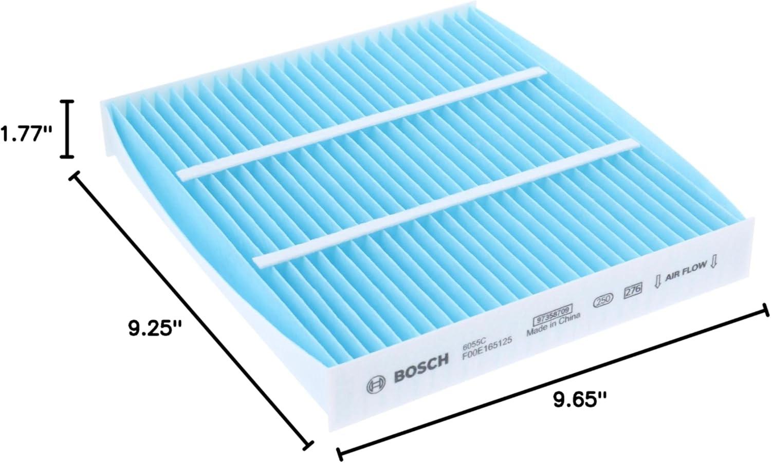imageBOSCH 6055C HEPA Cabin Air Filter  Compatible with Select Lexus ES GS GX IS LS RX Subaru Legacy Outback Toyota 4Runner Camry Corolla Highlander Prius RAV4 Sequoia Sienna Tundra  More97 x 93 x 18 Pack of 3