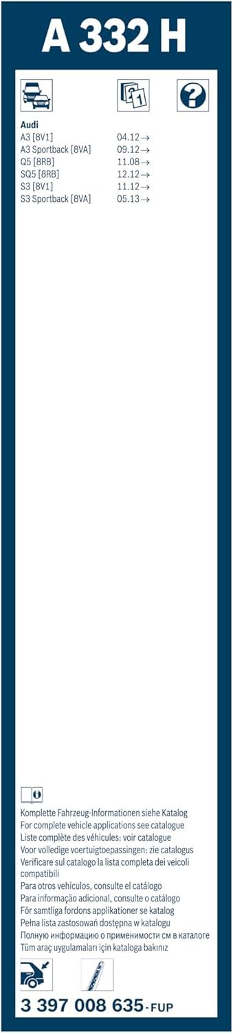 imageBOSCH A300H OE Specialty Rear Wiper Blade 12quot  SingleA332H 13