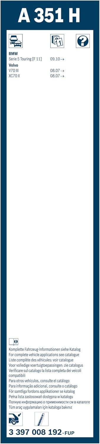 imageBOSCH A300H OE Specialty Rear Wiper Blade 12quot  SingleA351H