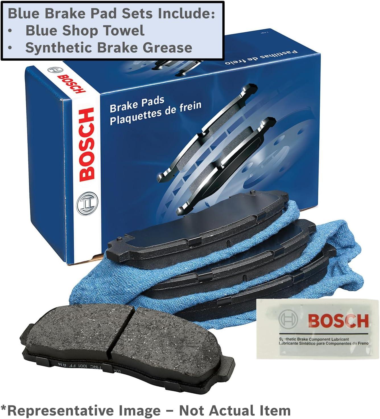 imageBOSCH BE1295 Blue Ceramic Disc Brake Pad Set  Compatible With Select Hyundai Sonata Tucson Kia Cadenza Rondo Soul EV Sportage FRONT