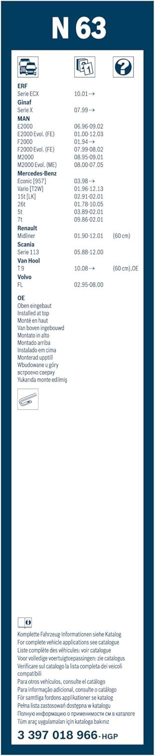 imageBOSCH H301 Rear Wiper Blade 12quot  Single21OE