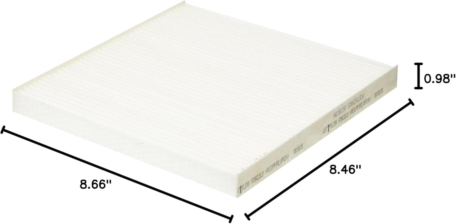 imageBOSCH P3752WS Workshop Cabin Air Filter  Compatible with Select Dodge Dart Pontiac Vibe Toyota Tacoma87 x 85 x 1