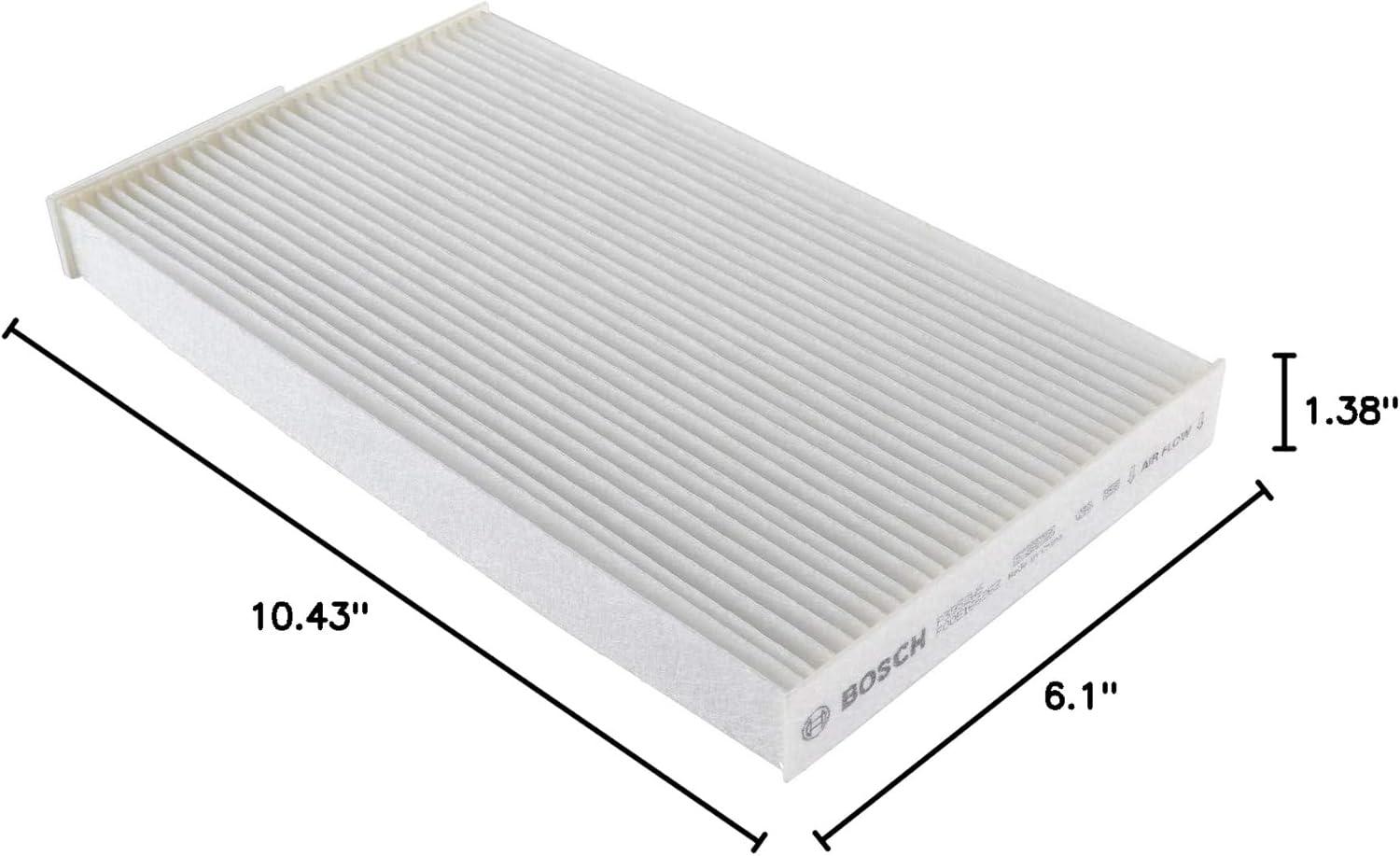 imageBOSCH P3952WS Workshop Cabin Air Filter  Compatible with Select Nissan Cube Juke Leaf Sentra61 x 104 x 14