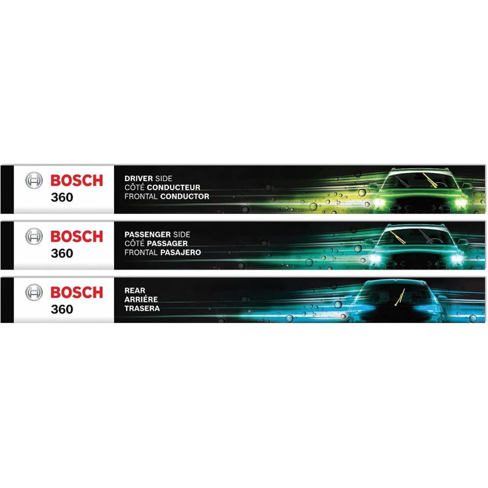 imageBOSCH B36014 360 Complete Vehicle Wiper Blade Replacement  Includes Front Beam Blades Pair  Rear Wiper Blade 1  26quot17quot12quot
