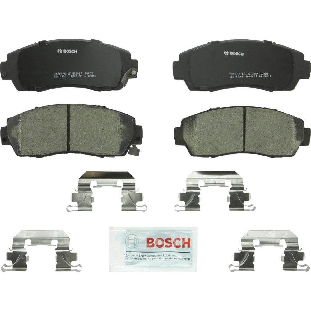 imageBOSCH BC1089 QuietCast Premium Ceramic Disc Brake Pad Set  Compatible with Select Acura RDX Honda Accord Crosstour Crosstour CRV Odyssey FRONT