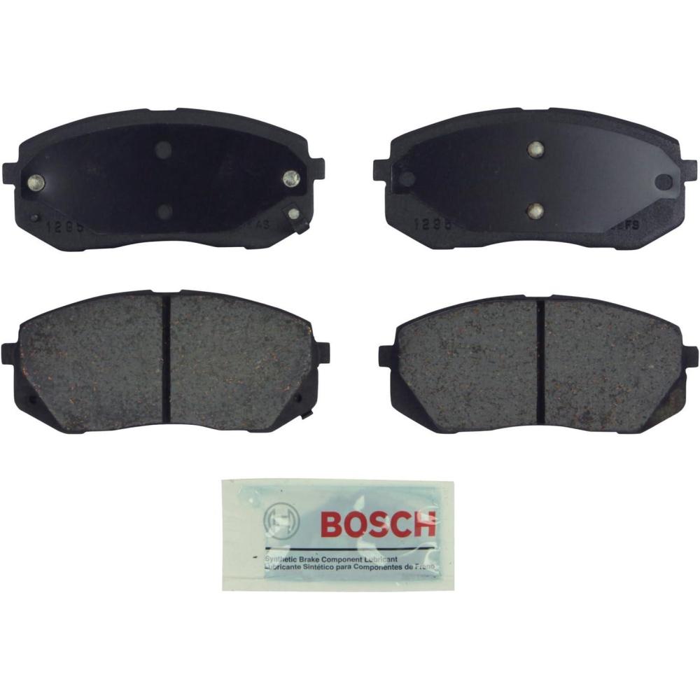 imageBOSCH BE1295 Blue Ceramic Disc Brake Pad Set  Compatible With Select Hyundai Sonata Tucson Kia Cadenza Rondo Soul EV Sportage FRONT