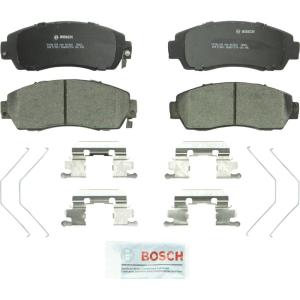 imageBOSCH BC1521 QuietCast Premium Ceramic Disc Brake Pad Set  Compatible with Select Acura RDX TLX Honda Accord Crosstour CRV Crosstour Odyssey Passport Subaru Legacy FRONT