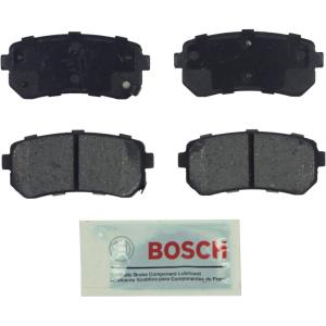 imageBOSCH BE1157 Blue Ceramic Disc Brake Pad Set  Compatible With Select Hyundai Accent Elantra Tucson Kia Cadenza Forte Forte Koup Forte5 Rio Rio5 Sportage REAR