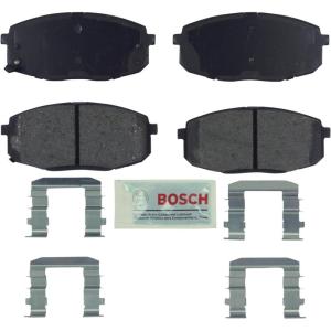 imageBOSCH BE1397H Blue Ceramic Disc Brake Pad Set With Hardware  Compatible With Select Hyundai Elantra Kia Forte Forte Koup Forte5 Soul FRONT