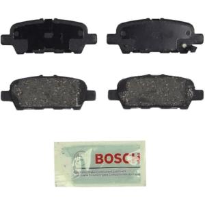 imageBOSCH BE905 Blue Ceramic Disc Brake Pad Set  Compatible With Select Infiniti EX FX G JX M Q QX Nissan Altima Juke Leaf Maxima Murano Pathfinder Quest Rogue Sentra Z  More REAR