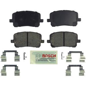 imageBOSCH BE923H Blue Ceramic Disc Brake Pad Set With Hardware  Compatible With Select Pontiac Vibe Toyota Corolla Matrix FRONT