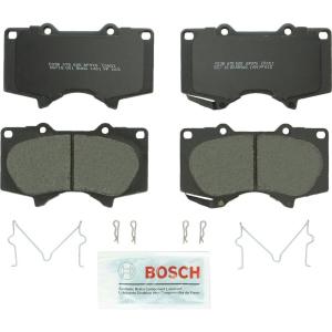 imageBOSCH BP976 QuietCast Premium Organic Disc Brake Pad Set  Compatible With Select Lexus GX460 GX470 Mitsubishi Montero Montero Sport Toyota 4Runner FJ Cruiser Sequoia Tacoma Tundra FRONT