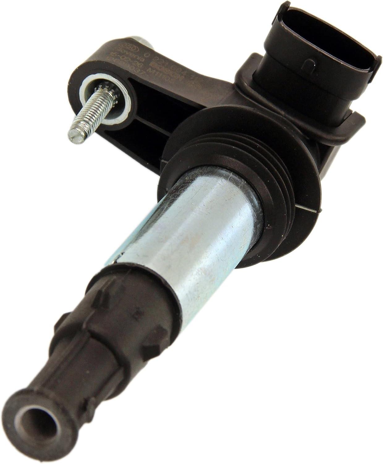 imageBOSCH 0221604112 Original Equipment Ignition Coil  Compatible with Select Buick Enclave LaCrosse Cadillac CTS SRX STS Chevrolet Traverse GMC Acadia Saab 93 Saturn Outlook  More  Single