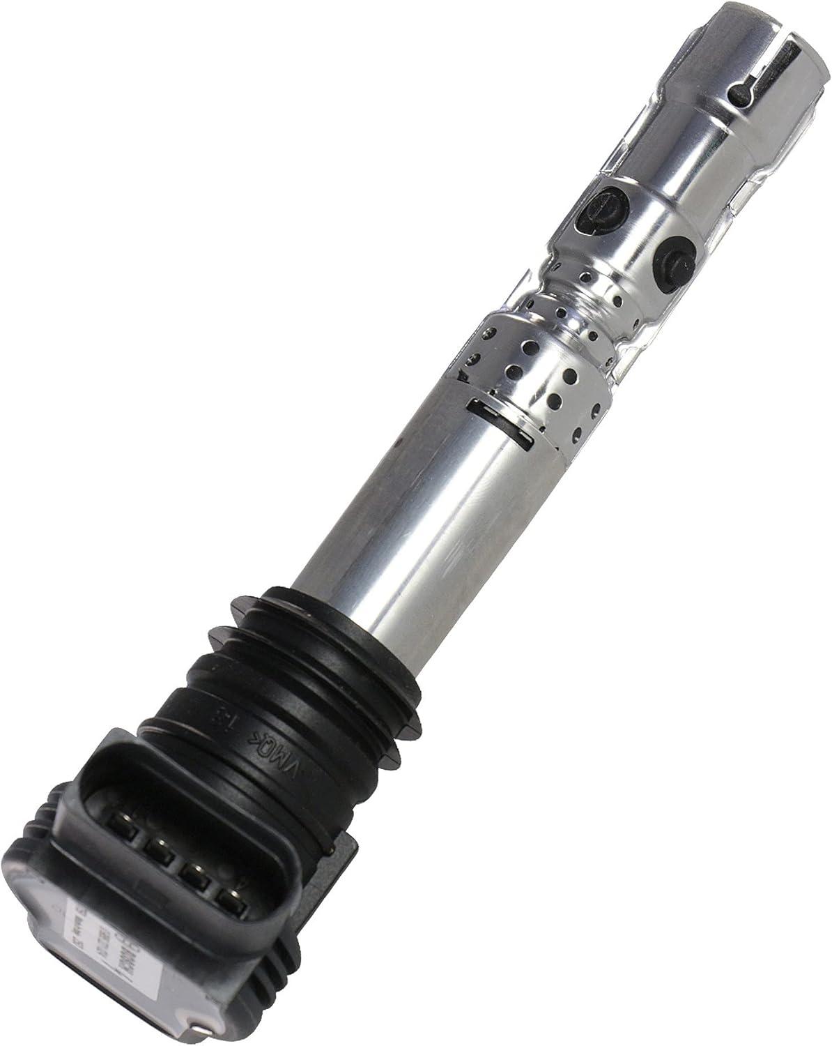 imageBOSCH 0986221024 Ignition Coil  Compatible with Select Audi A4 A4 Quattro A6 Quattro Allroad Quattro TT TT Quattro Volkswagen Beetle Golf Jetta Passat  Single
