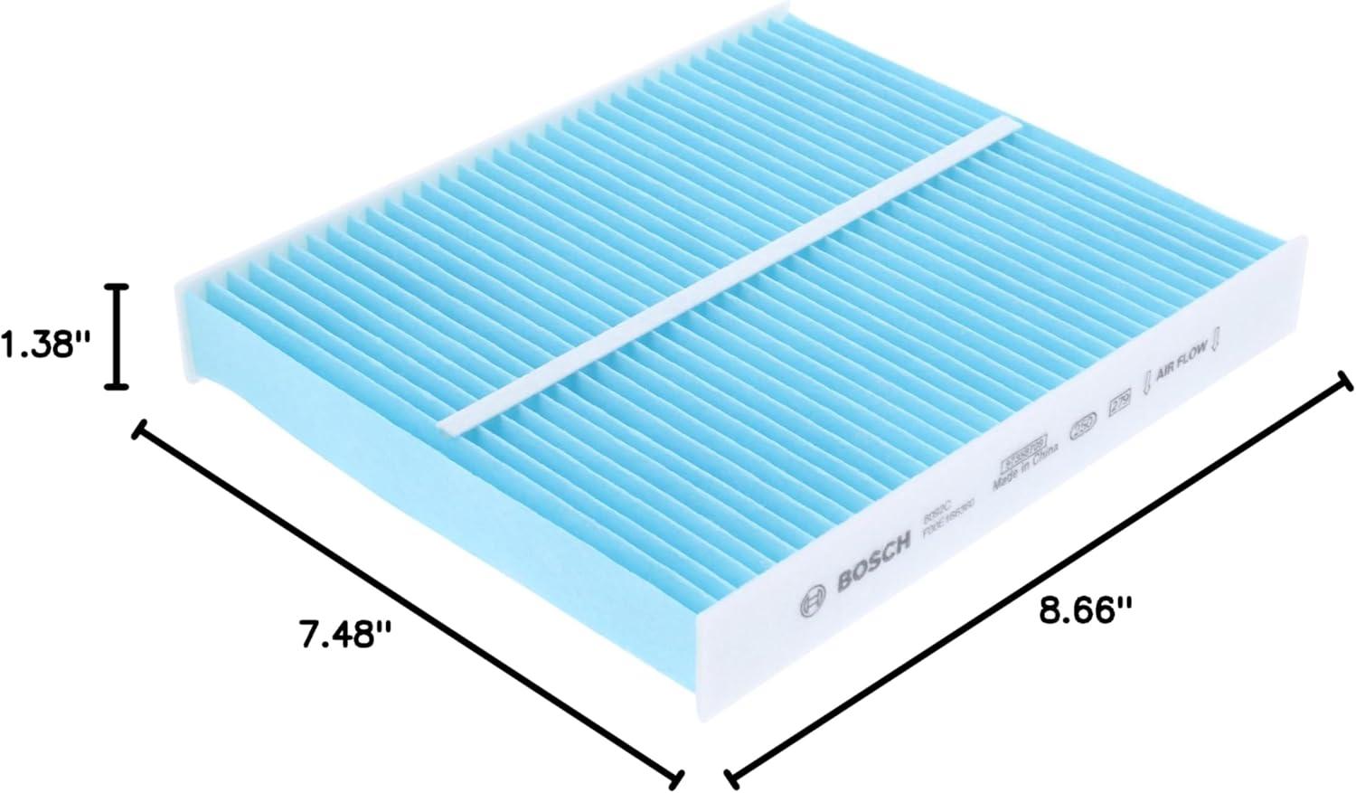 imageBOSCH 6092C HEPA Cabin Air Filter  Compatible with Select Subaru Ascent Crosstrek Impreza Legacy Outback Toyota CHR Corolla Prius Prius AWDe Prius Prime RAV4 RAV4 Prime Venza75 x 87 x 14 Pack of 3