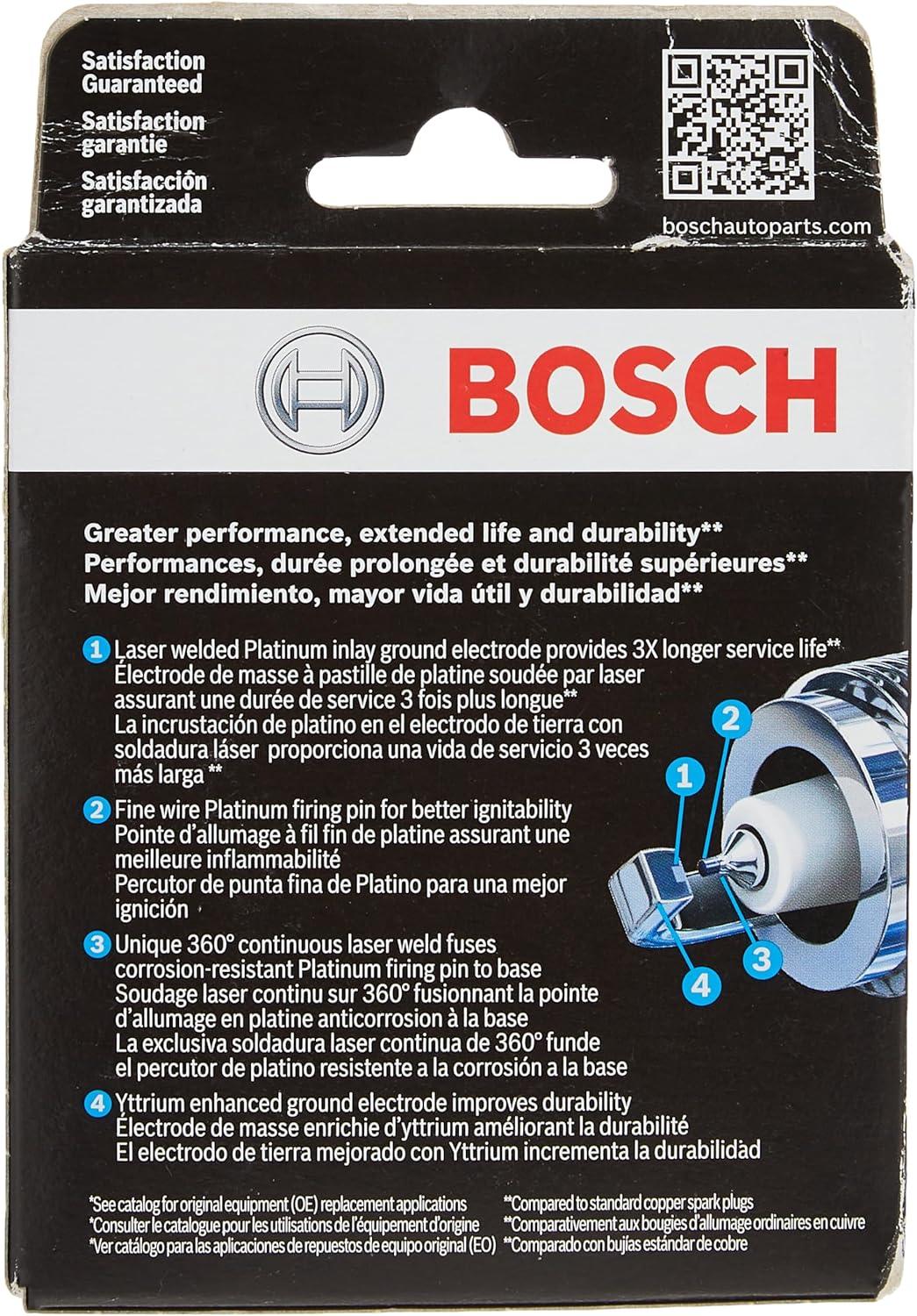 imageBOSCH 6712 OE Fine Wire Platinum Spark Plug  Pack of 4Single