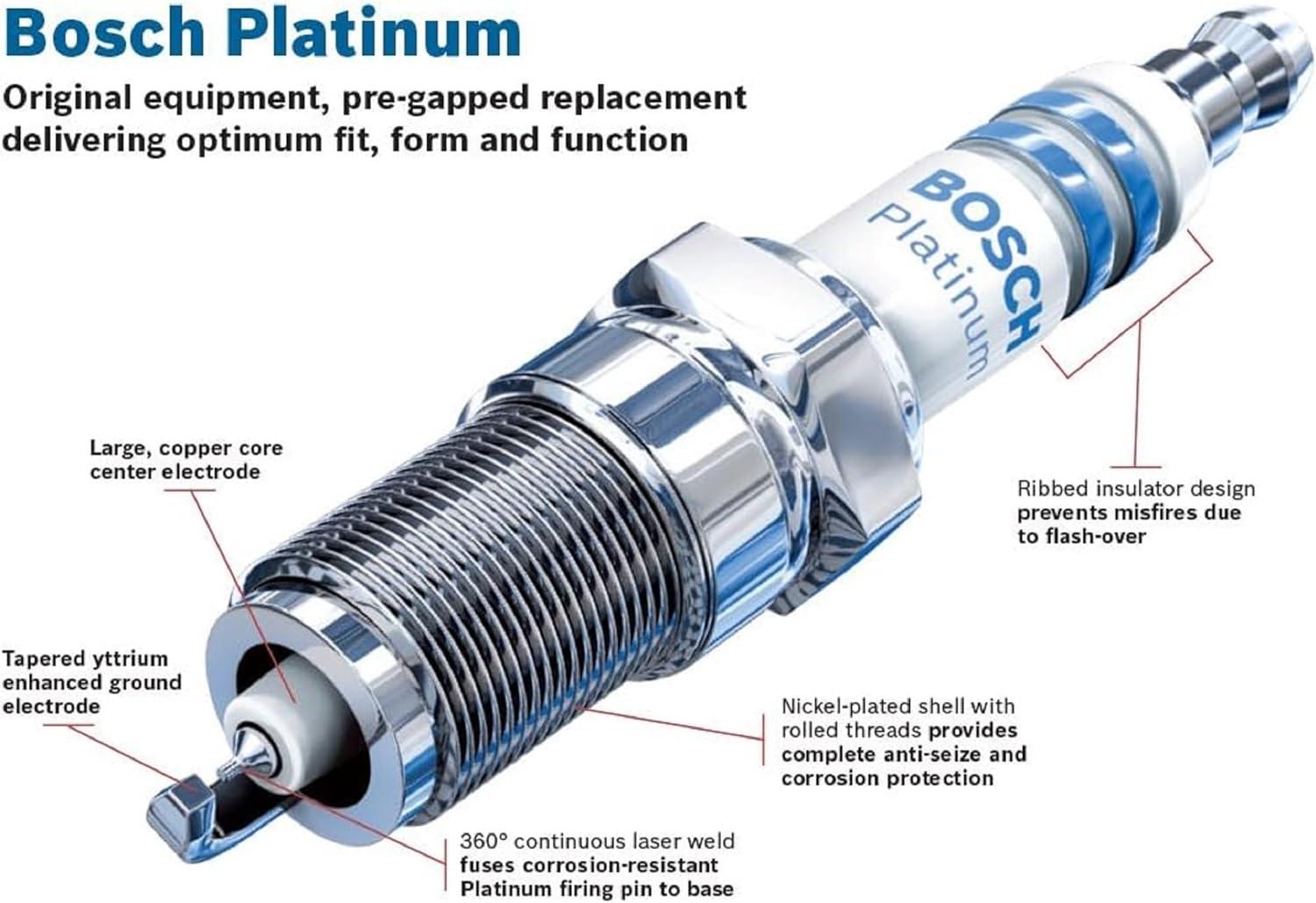 imageBOSCH 6713 OE Fine Wire Platinum Spark Plug  SingleSingle
