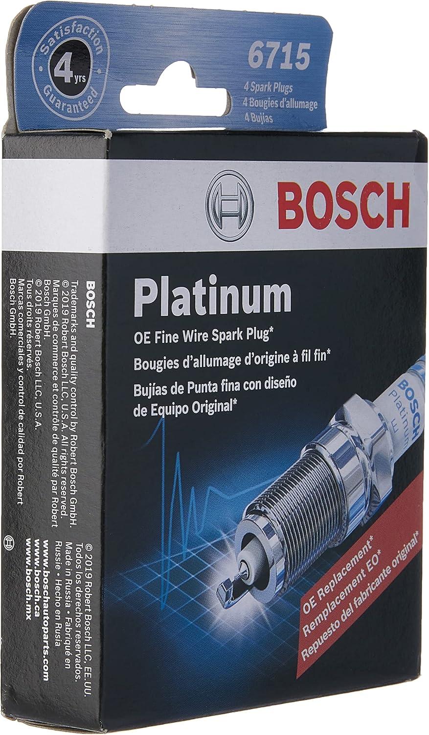 imageBOSCH 6715 OE Fine Wire Platinum Spark Plug  Pack of 4