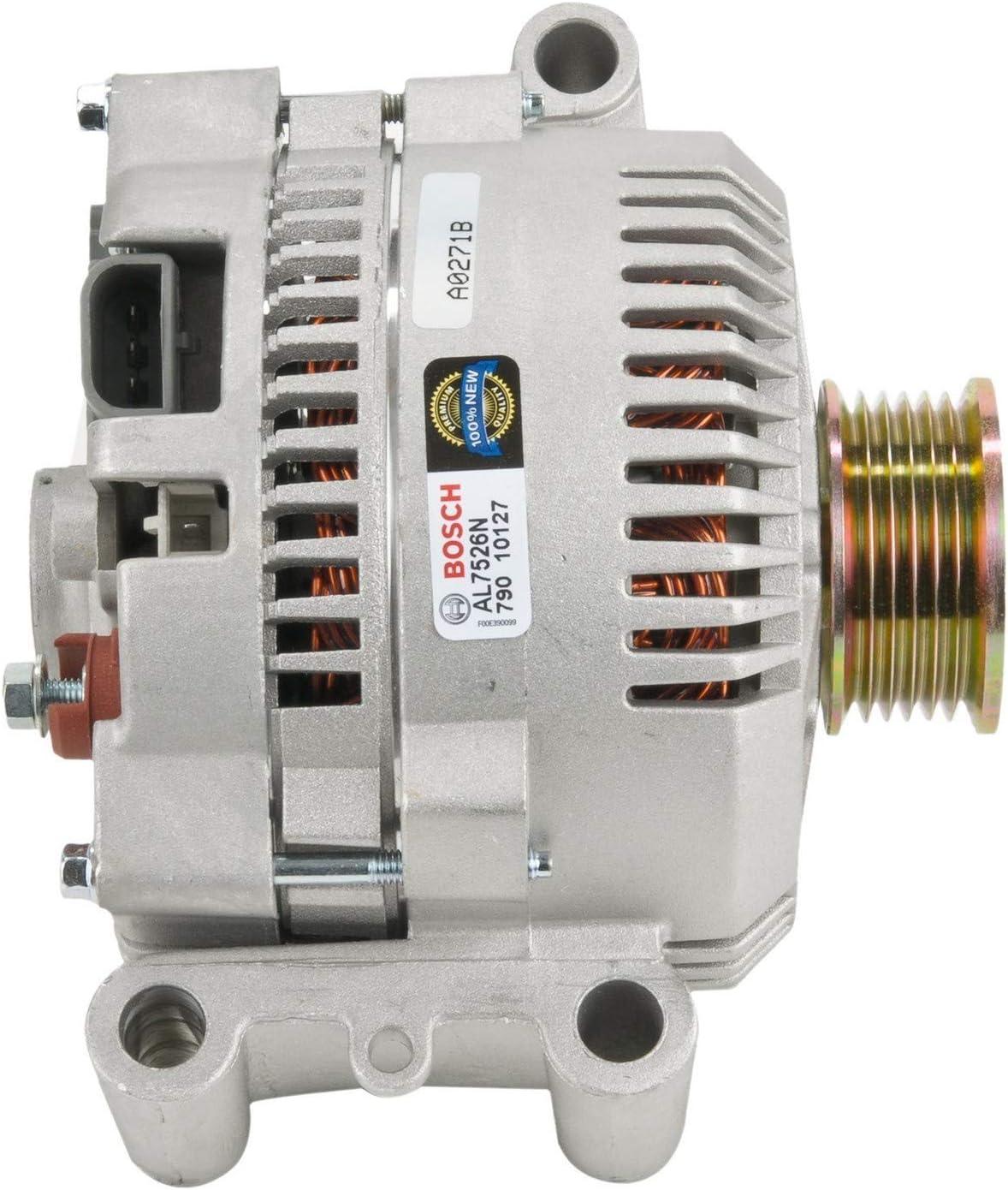imageBOSCH AL7526N Premium 100 New Alternator  Compatible with Select Ford Explorer E150 E250 E350 F150 F250 F350 F450 Ranger Mazda B3000 B4000 130 Amp