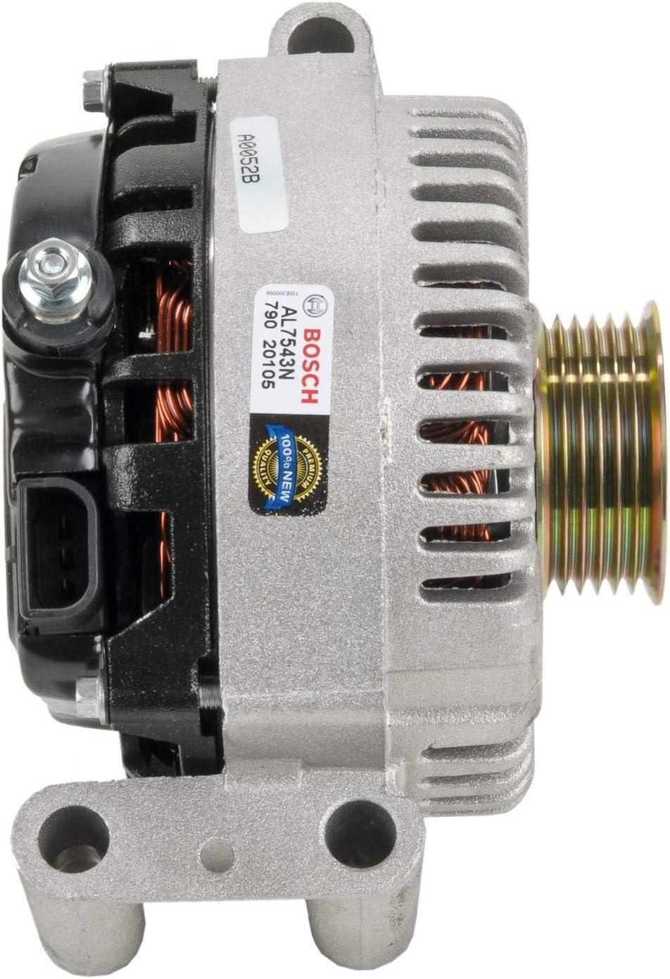 imageBOSCH AL7543N Premium 100 New Alternator  Compatible with Select Ford Explorer Explorer Sport Explorer Sport Trac GT Mercury Mountaineer 130 Amp