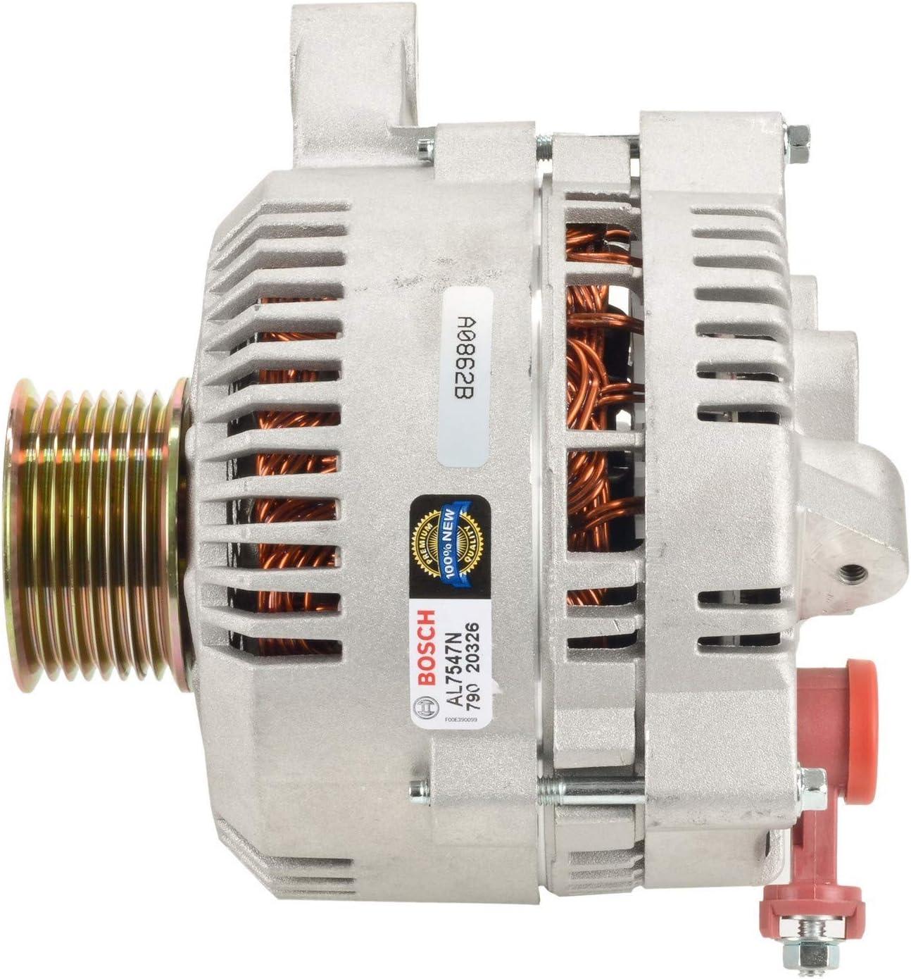 imageBOSCH AL7547N 100 New Alternator  Compatible with Select Ford Crown Victoria E150 E250 E350 E450 Expedition F150 F250 F450 Lincoln Navigator Town Car Mercury Cougar 130 Amp