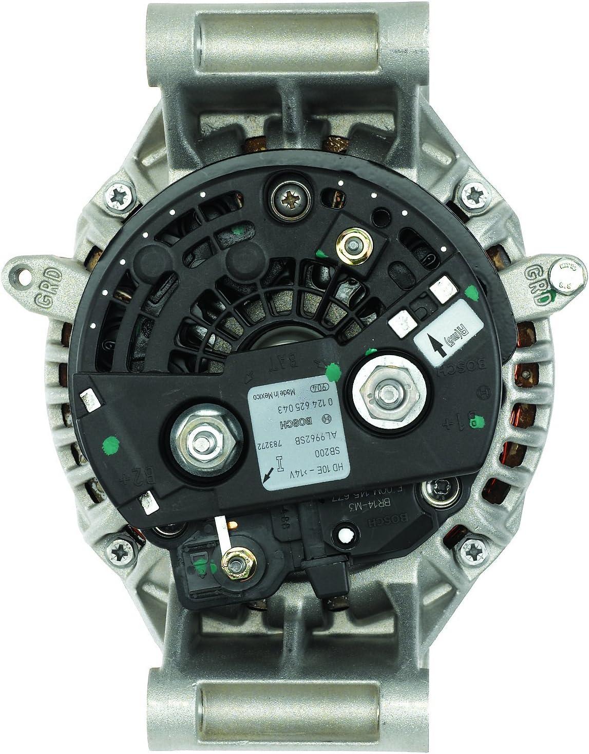 imageBOSCH AL9962SB Premium 100 New Alternator  Compatible with Select Chevrolet Ford Freightliner GMC Hino International Kenworth Mack Peterbilt Sterling Volvo Western Star 200 Amp