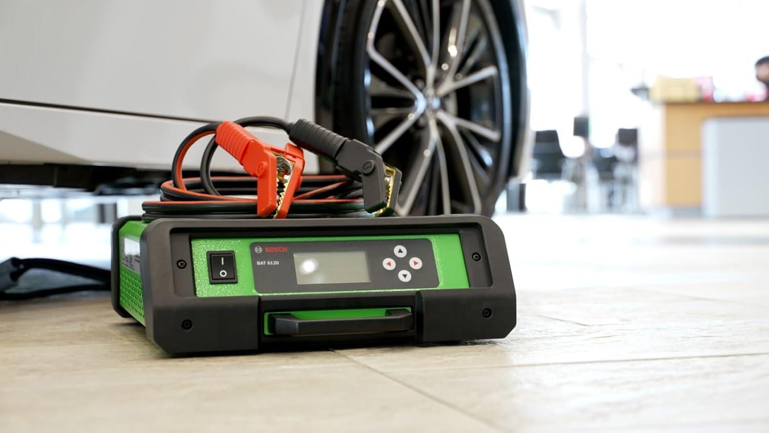 imageBOSCH BAT6120US 120 Amp Smart Battery Charger and Power Supply  Compatible with All Automotive Battery Types