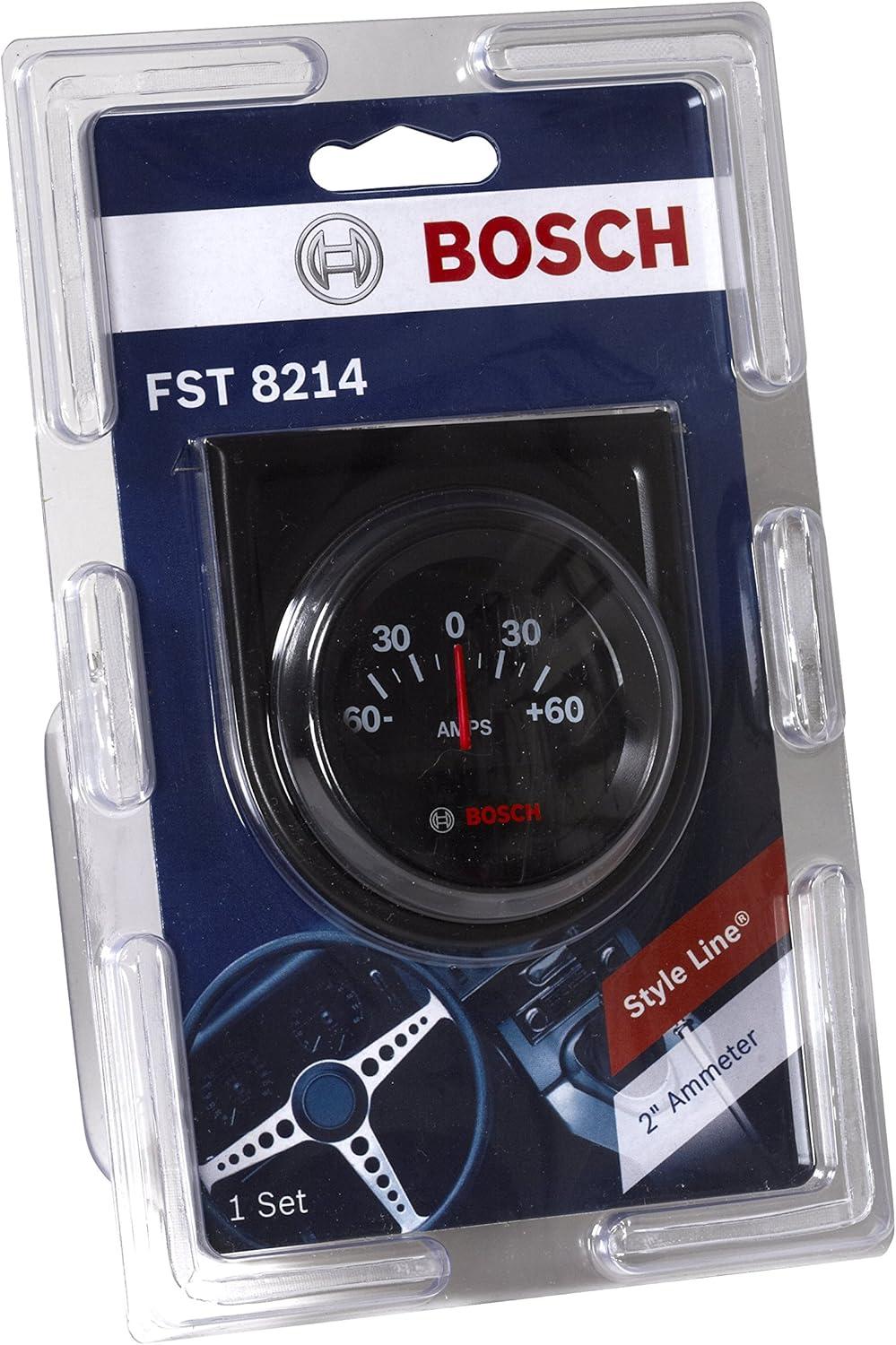 imageBOSCH SP0F000059 Style Line 2quot Ammeter Gauge Black Dial Face Black Bezel