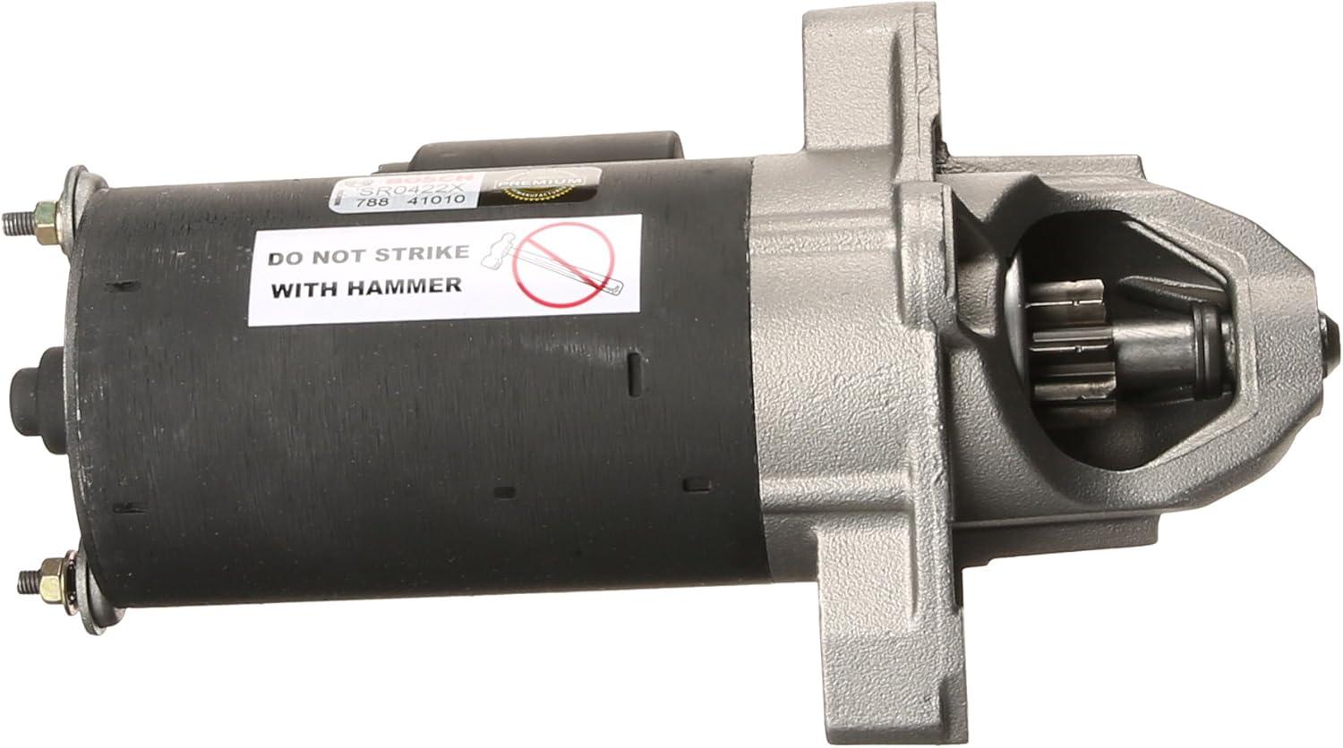 imageBOSCH SR0422X Premium 100 Remanufactured Starter  Compatible With Select Audi A4 A4 Quattro A6 A6 Quattro Allroad Quattro S4 Volkswagen Passat