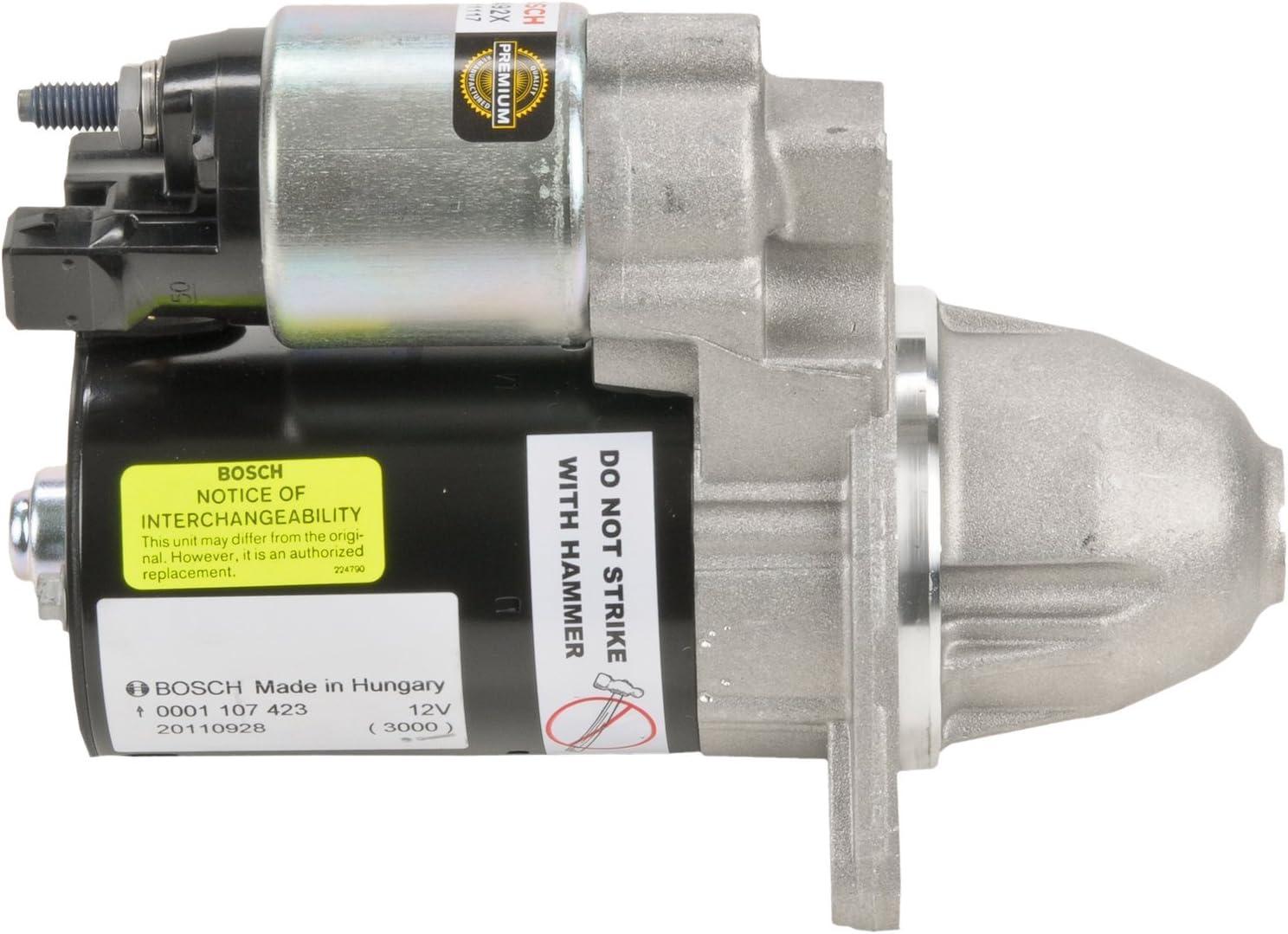 imageBOSCH SR0492X 100 Remanufactured Starter  Compatible With Select BMW 128i 135i 323i 325i 328i 330i 335i 335is 525i 528i 528i 530i 535i 740i 740Li X3 X5 X6 Z4 xi xDrive GT