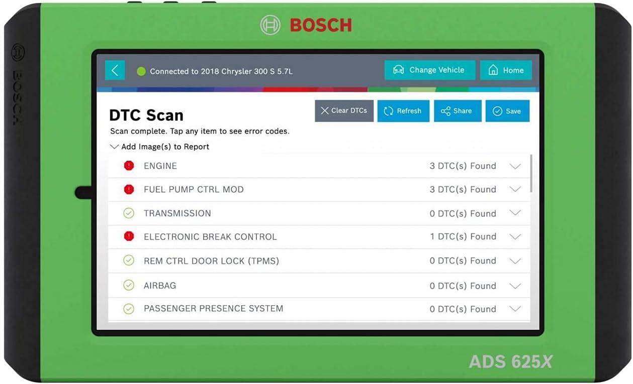 imageBosch 3975 ADS 625x Next Generation Diagnostic Scan Tool with 10 HighRes Display Full ADAS Capability Wireless VCI Multipurpose Docking Station and Much More625X