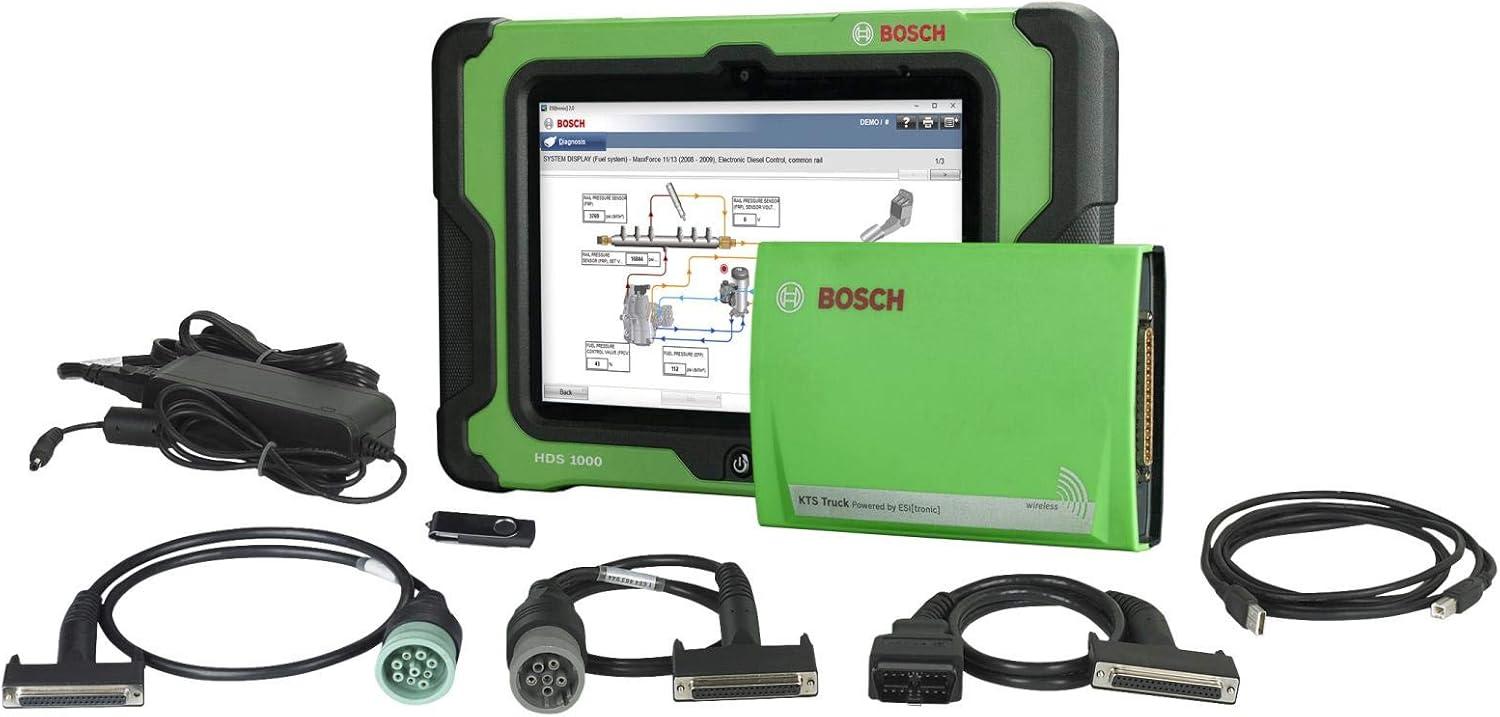 imageBosch Automotive Tools 3824A ESITruck Professional Heavy Duty and Commercial Vehicle Diagnostic Solution with HDS 1000 Tablet and Wireless VCI