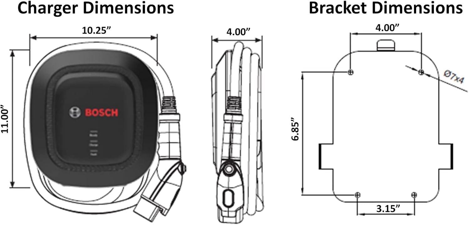 imageBosch EV300 Level 2 EV Charging Station  Convenient and Fast Home Charging for All North American EVs