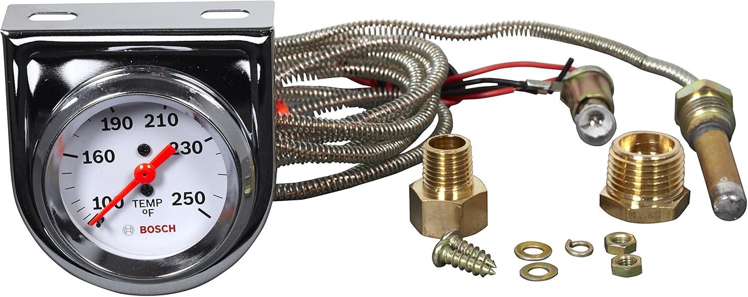 imageBosch SP0F000045 Style Line 2quot Mechanical WaterOil Temperature Gauge White Dial Face Chrome Bezel