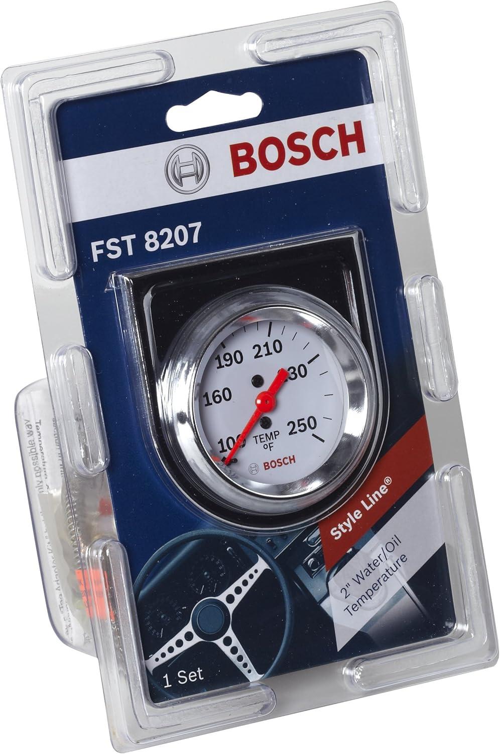 imageBosch SP0F000045 Style Line 2quot Mechanical WaterOil Temperature Gauge White Dial Face Chrome Bezel