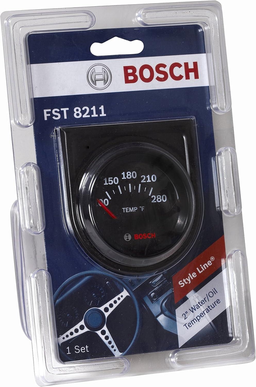 imageBosch SP0F000049 Style Line 2quot Electrical WaterOil Temperature Gauge Black Dial Face Black Bezel
