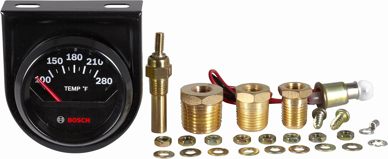 imageBosch SP0F000049 Style Line 2quot Electrical WaterOil Temperature Gauge Black Dial Face Black Bezel