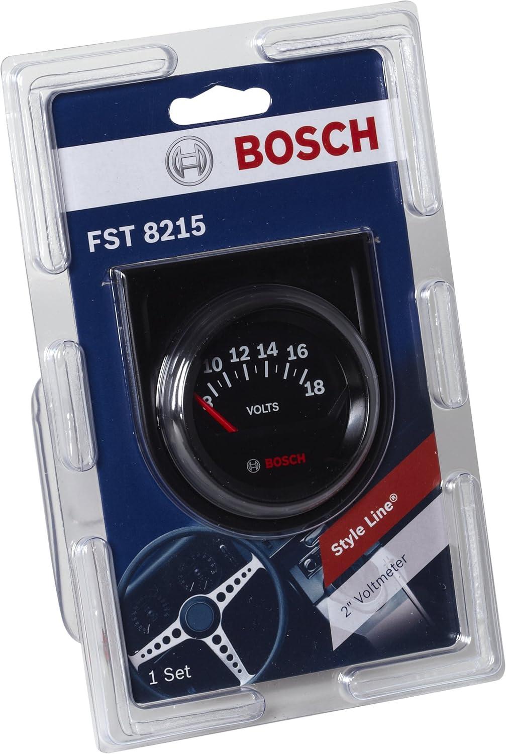imageBosch SP0F000051 Style Line 2quot Electrical Voltmeter Gauge Black Dial Face Black Bezel