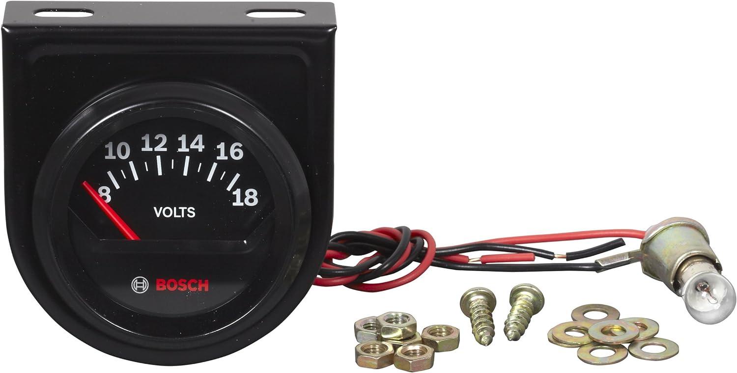 imageBosch SP0F000051 Style Line 2quot Electrical Voltmeter Gauge Black Dial Face Black Bezel
