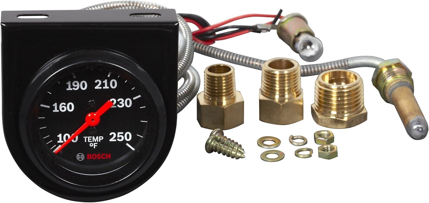 imageBosch SP0F000053 Style Line 2quot Mechanical WaterOil Temperature Gauge Black Dial Face Black Bezel