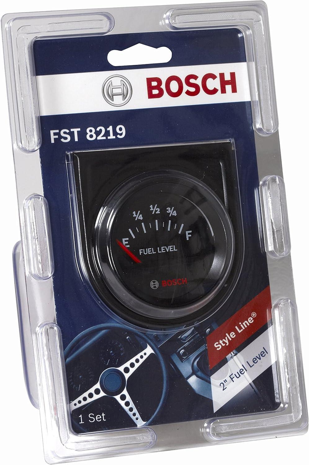 imageBosch SP0F000056 Style Line 2quot Fuel Level Gauge  Electric Black Dial Face Black Bezel