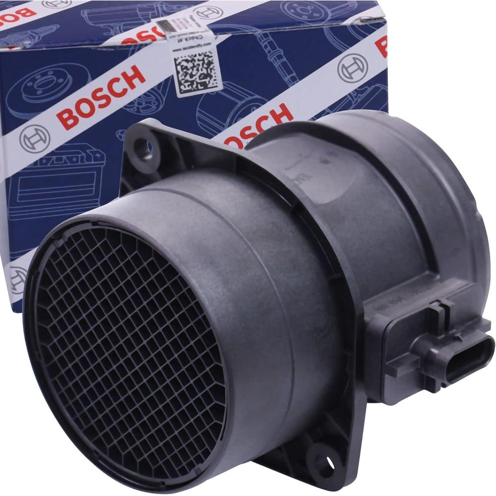 imageBOSCH 0281002956 Original Equipment Mass Air Flow MAF Sensor  Compatible With Select Audi A3 Volkswagen Beetle Golf Golf SportWagen Jetta Passat