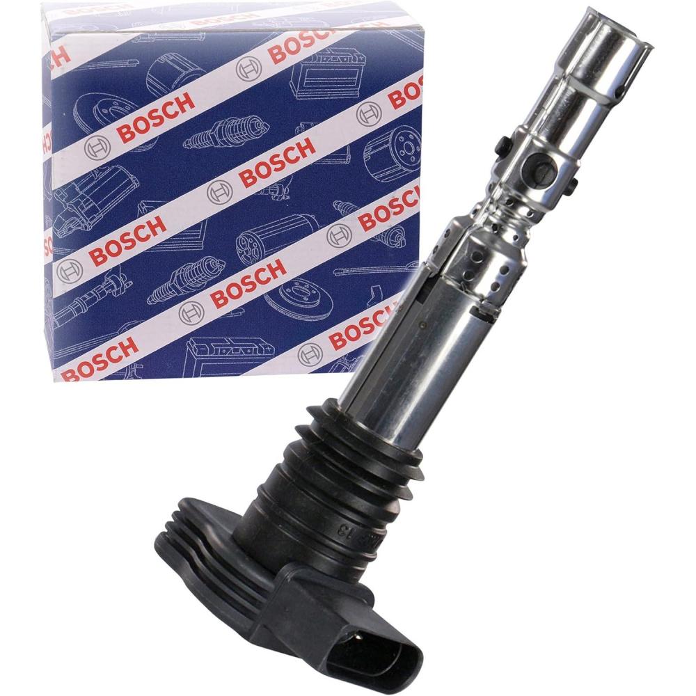 imageBOSCH 0986221024 Ignition Coil  Compatible with Select Audi A4 A4 Quattro A6 Quattro Allroad Quattro TT TT Quattro Volkswagen Beetle Golf Jetta Passat  Single
