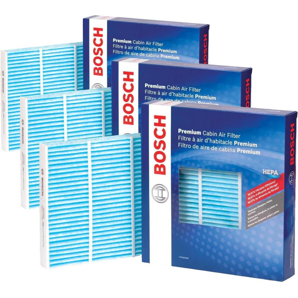 imageBOSCH 6026C HEPA Cabin Air Filter  Compatible with Select Toyota Corolla Matrix83 x 93 x 13 Pack of 3