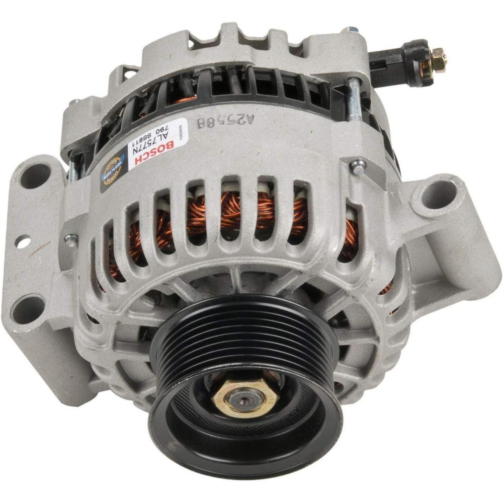 imageBOSCH AL7577N Premium 100 New Alternator  Compatible with Select Ford F250 Super Duty F350 Super Duty F450 Super Duty F550 Super Duty 110 Amp