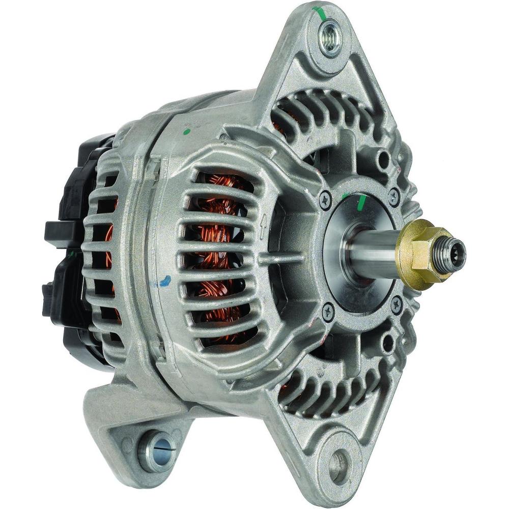 imageBOSCH AL9963SB Premium 100 New Alternator  Compatible with Select Chevrolet Ford Freightliner GMC Hino International Kenworth Mack Peterbilt Sterling Volvo Western Star White 200 Amp