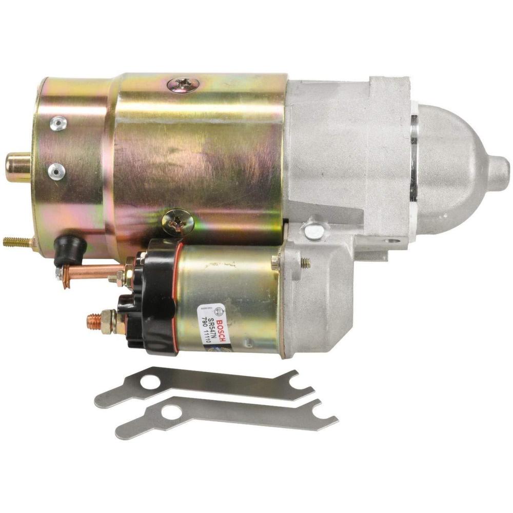 imageBOSCH SR547N Premium 100 New Starter  Compatible with Select 198295 Buick Cadillac Chevrolet GMC and Oldsmobile Cars SUVs Trucks and Vans
