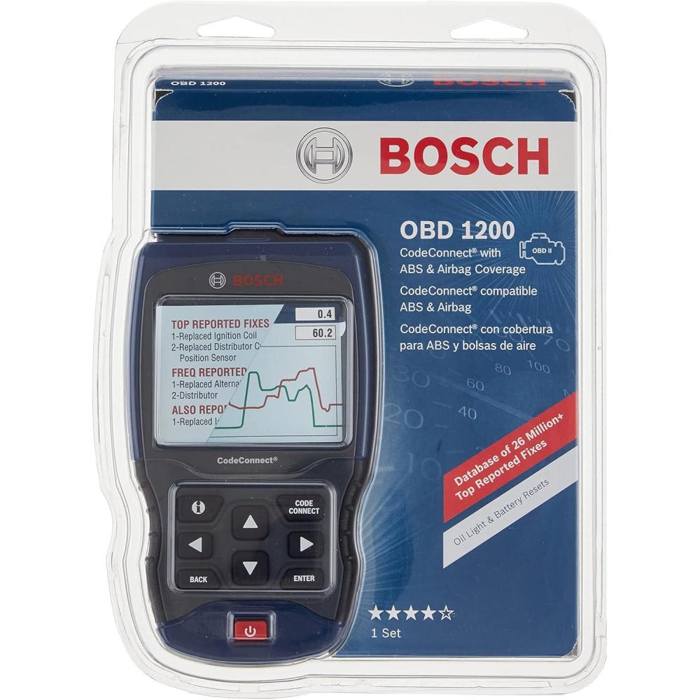 imageBosch OBD 1200 Scan Tool with CodeConnect ABS ampamp Airbag Coverage Oil Light ampamp Battery Reset