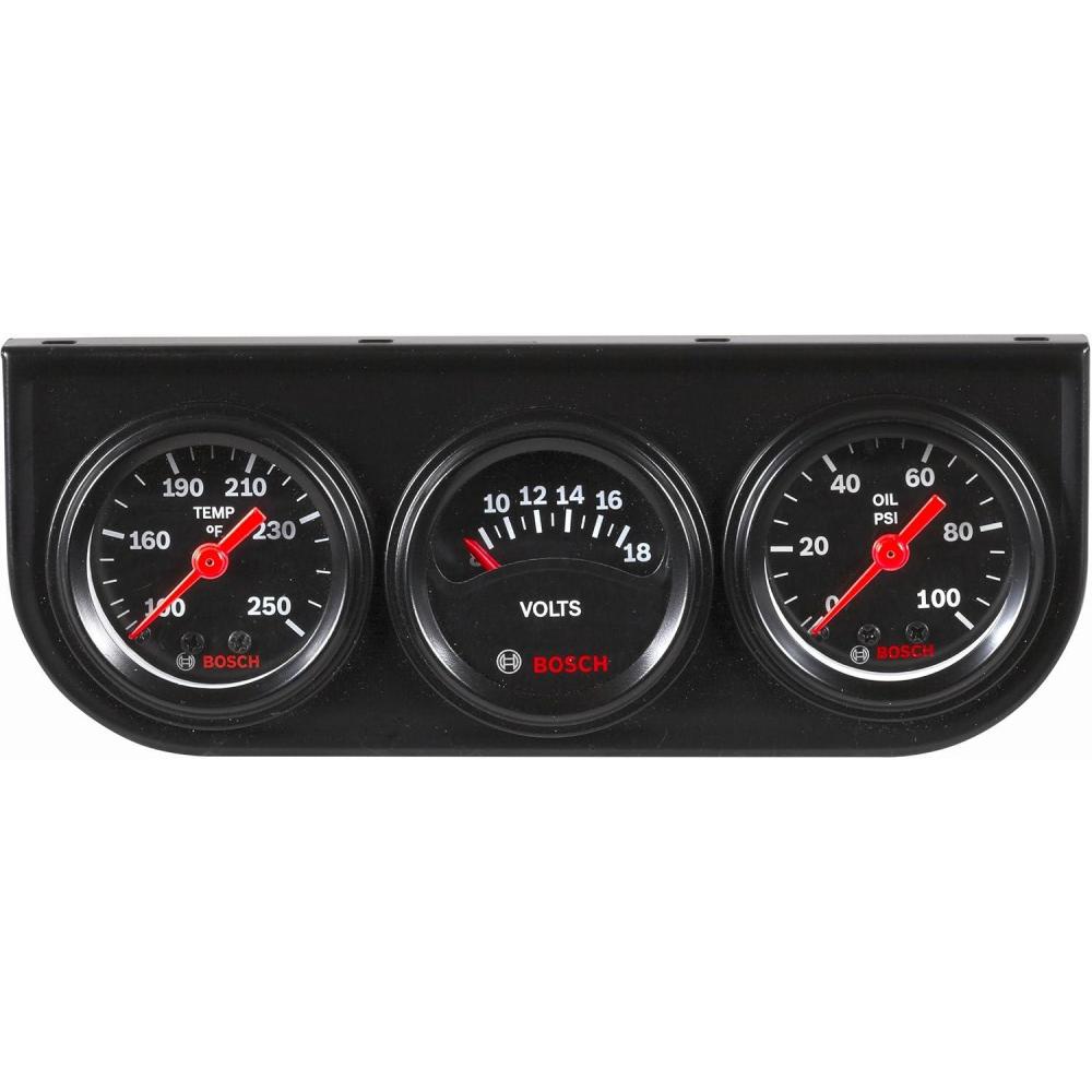imageBosch SP0F000037 Style Line 112quot Mini Triple Gauge Kit Black Dial Face Black Bezel